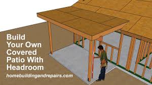 how to build small covered patio roof