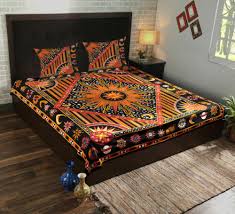 black white indian mandala bedding