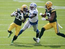 The detroit lions take on the green bay packers aaron rodgers lead the pack down the field in style to set up an aaron jones td. With A Future So Bright He S Got To Wear Shades Aaron Jones Shows He S An Upper Echelon Nfl Back Pro Football Madison Com
