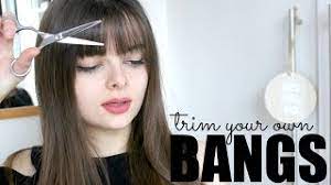 how to trim bangs at home a step by