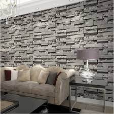 Livingandhome Stacked Brick Wallpaper