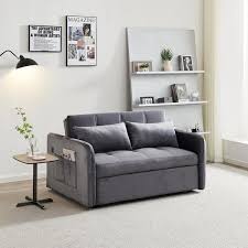 Soft Velvet Twin Size Tufted Sofa Bed