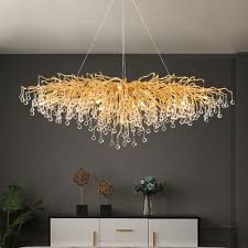 Luxury Led Crystal Chandeliers Gold
