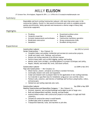 Professional Construction Worker or Laborer Resume sample   Vinodomia VisualCV supervisor resume objective to inspire you how to create a good resume   