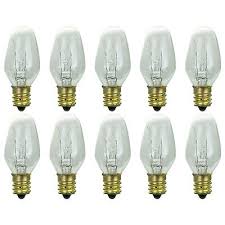 Night Light Bulbs C7 Clear 4 Watt 120v Candelabra Base E12 10 Bulbs 653703016306 Ebay