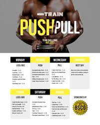 july push pull workout schedule train