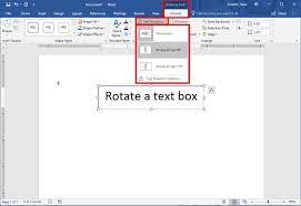 how to rotate text in word
