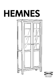 Hemnes Cabinet With Panel Glass Door