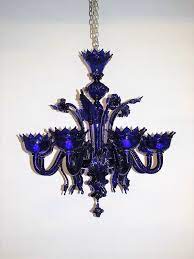 Classic Murano Glass Chandelier In Dark