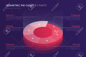 Vector Isometric Pie Chart Design Modern Template For Creating