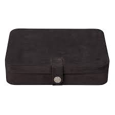 maria black plush fabric jewelry box