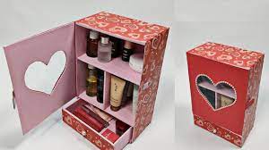 make makeup organizer from shoes box