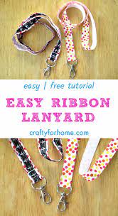 easy ribbon lanyard crafty for home
