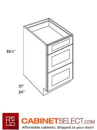three drawer base cabinet ada