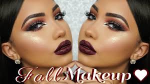 fall dark burgundy makeup tutorial