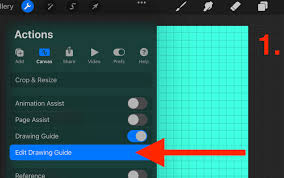 how to make a grid in procreate 3