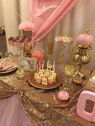 pink gold birthday party ideas