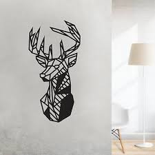 Geometric Animal Head Stag Decor Wall