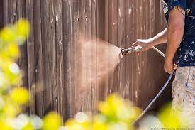 Also know, should i use a sprayer to stain my deck? Best Paint Sprayer For Fences How To Staining A Fence