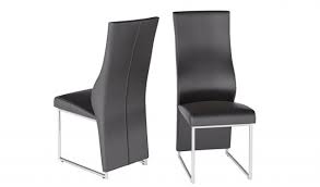 Remo Black Faux Leather Dining Chairs