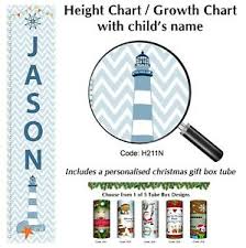 Details About Chevron Lighthouse Child Height Chart Christmas Present With Message On Gift Box