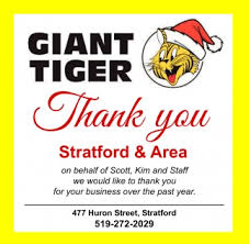 thank you giant tiger stratford on