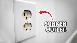 how to fix sunken electrical outlet or