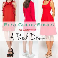 color shoes to pair with red dresses
