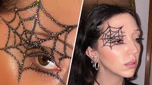try sparkly spiderweb makeup for an