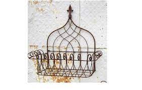 Tuscan Wall Basket Outdoor Patio Metal