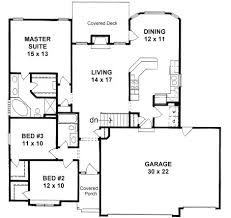 Plan 1424 3 Bedroom Narrow Lot Ranch