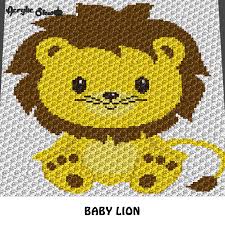 Baby Lion Jungle Animals Crochet Graphgan Blanket Pattern C2c Cross Stitch Graph Graph Chart Pdf Download