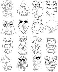 Psychedelic drawing to coloring pages psychedelic tattoos mushroom. Free Owls And Mushrooms Coloring Page The Graphics Fairy