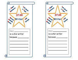 Star Writing Anchor Chart Poster And Literacy Awards Tpt