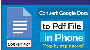 convert google docs to pdf in mobile
