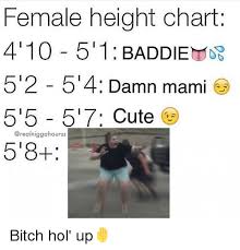 Female Height Chart 4 10 511 Baddie 5 2 54 Damn Mami 515 517