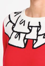 Women Jumpers Cardigans Boutique Moschino Jumper Red