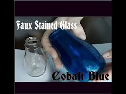 Faux Stained Glass Cobalt Blue