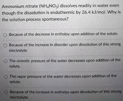 Solved Ammonium Nitrate Nh4no3
