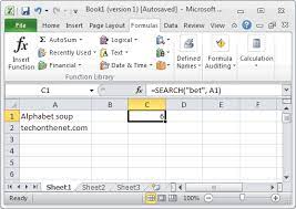 ms excel how to use the search