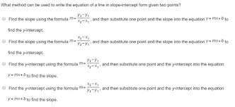 Line In Slope Intercept Form