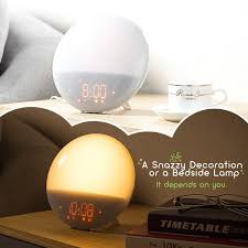 Shop Mpow Wake Up Light Alarm Clock With Sunrise Simulation Dual Alarm 6 Natural Sounds Fm Radio Overstock 25995895