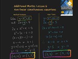 6 Non Linear Simultaneous Equations