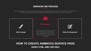 service section with html css our