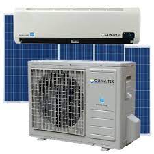 A typical central air conditioner requires 220/240 vac for running the refrigerant through a heat exchanger, for the fan of the air conditioner to solar panel array does require a sizeable investment and this hybrid method requires only a quarter as much of electric generation capacity than in a. 12000btu Climatek Solar Air Conditioner Will Not Feed Back To Grid Not Installed No Solar Panels Solar Cabo