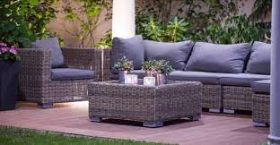 Rattan Garden Sofa Metal Frame Pe