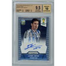 The speedy argentinean forward is a fan favorite and despite somewhat. Lionel Messi 2014 Panini Prizm World Cup Signature Auto Bgs 9 5 Steel City Collectibles