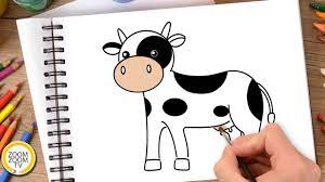 Hướng dẫn cách vẽ CON BÒ, Tô màu CON BÒ - How to draw a Cow - YouTube