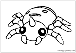 [characters featured on bettercoloring.com are the property of their respective. Spinarak Pokemon Coloring Pages Cartoons Coloring Pages Coloring Pages For Kids And Adults