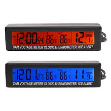 Digital Clock Temperature Voltage Meter
